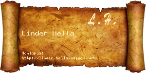 Linder Hella névjegykártya